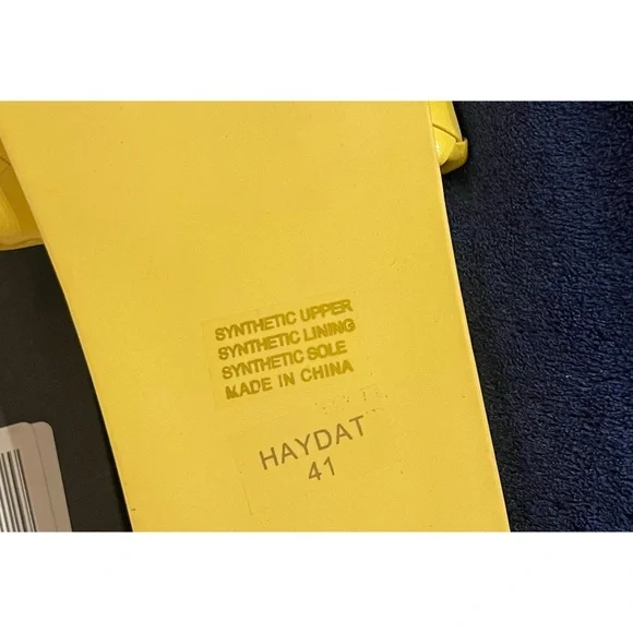 Anthropologie Silent D Ayda Woven Yellow Slide Sandals NWT Size 10 - Picture 10 of 13